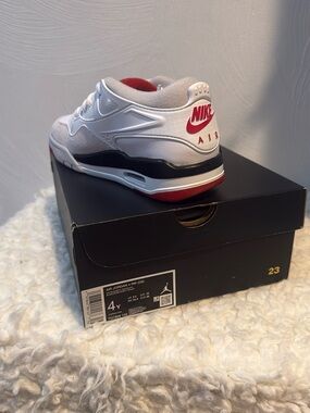 Nike White Black Red Retro Low Basketball Shoe